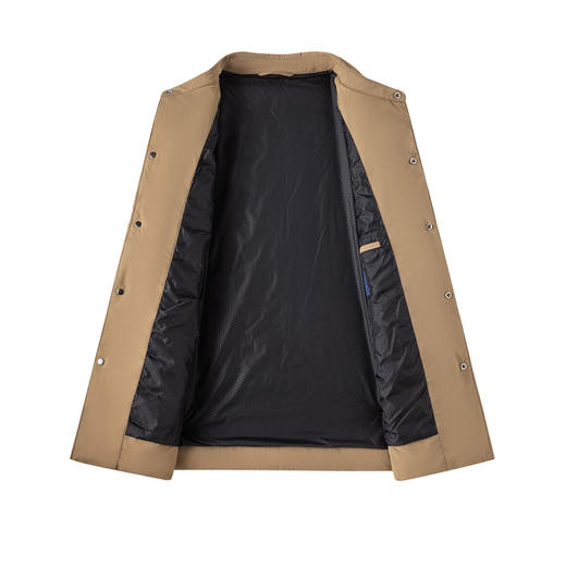 罗蒙冬季90白鸭绒羽绒服翻领扣子款设计胸前带口袋时尚休闲厚实保暖羽绒外套 商品图7