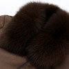 QP601斯尔丽2025冬季新款兔毛皮毛一体中长直身显瘦皮草狐狸毛领 商品缩略图6