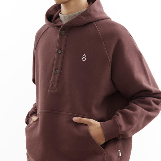 吃茶去chichaqu25秋冬重磅全棉带帽卫衣复古宽松加厚纯棉刺绣葫芦 商品图6