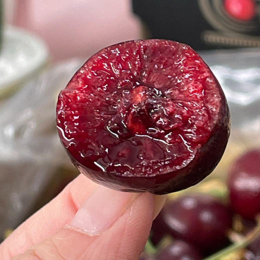 石家庄优选仓库速达，海运车厘子-桑提娜3J，果肉紧实脆硬，色泽浓郁，果肉饱满多汁，口感脆爽， 5斤礼盒装 商品图7