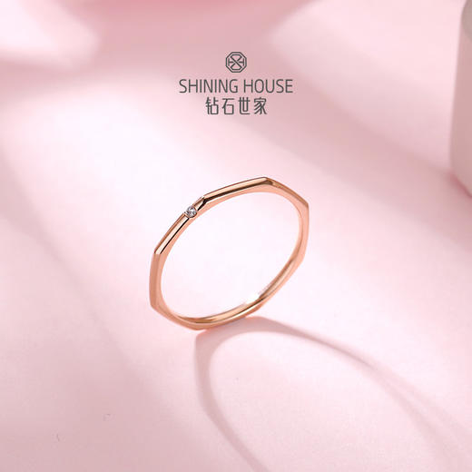 【甄选钻饰】【专享】钻石世家 18K金钻石戒指 八方佳人 日趣系列 个性戒指  个性时尚穿搭戒指 手指节戒 戒指手饰 尾戒 送女友礼物 商品图6