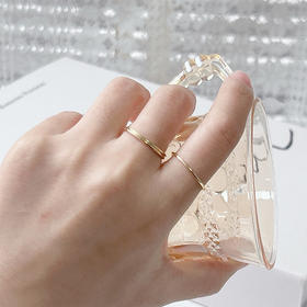 极简设计低调金属质感j金色戒指-纪念日百货门店同款167443727