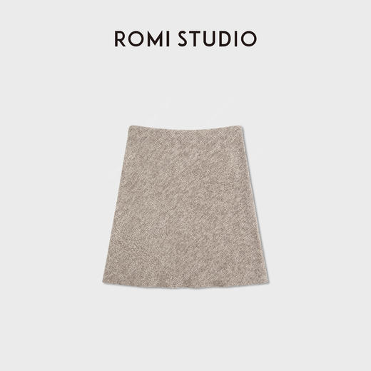 ROMI STUDIO“简约老钱”羊羔毛丝光羊毛针织A字半身裙 RWCWXG6895 商品图3