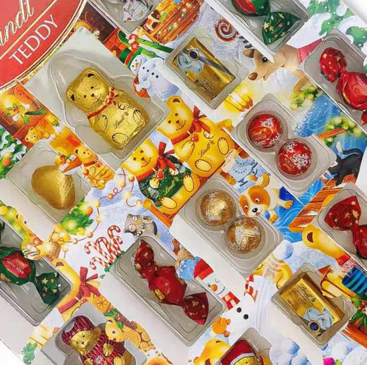 德国Lindt瑞士莲泰迪熊圣诞日历巧克力盲盒-170g 商品图1