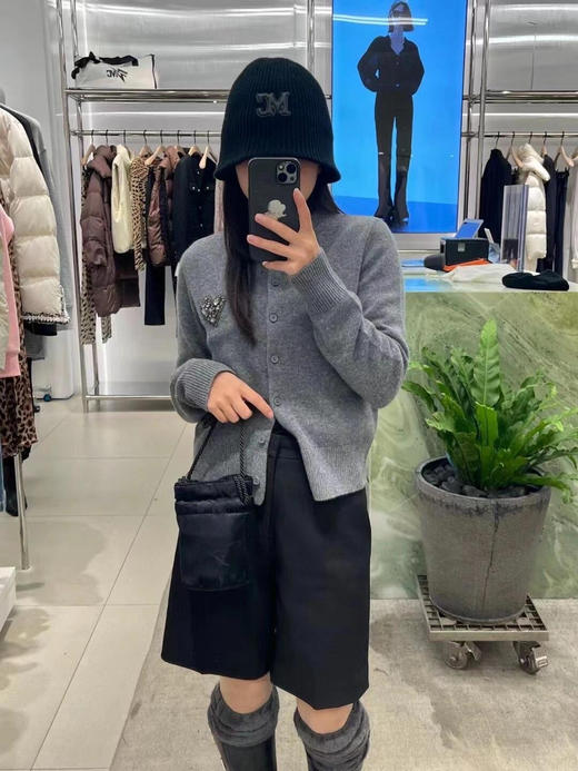 格雷系灰色MO家羊毛开衫毛衣优雅贵气 商品图9