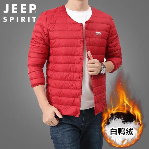 JEEP SPIRIT秋冬新款轻薄羽绒服男领马甲纽扣羽绒内胆背心坎8910 商品图3