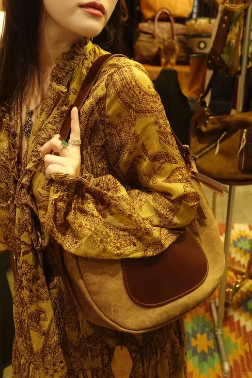 YU LEATHER/CA24DL/帆布饺子包 商品图1