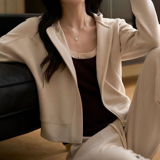 莫代尔棉空气层加绒套装｜保暖同时更显瘦，高级耐看能穿3季！ 商品图3