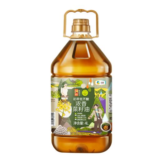 初萃低芥酸浓香菜籽油4L/桶 商品图0
