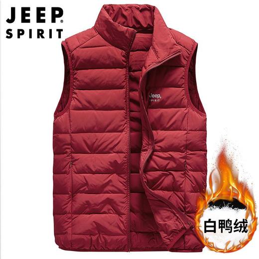 JEEP SPIRIT新款羽绒马甲男薄羽绒马夹立领短款大码背心坎肩8908 商品图2
