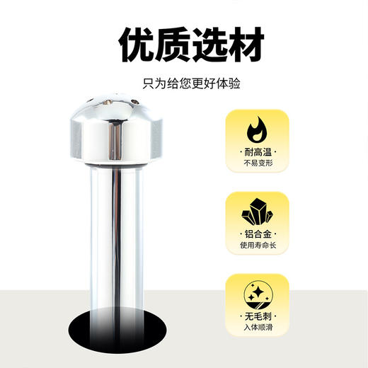 SM洁泓后庭清洗器三头更换金属阴道肛门灌肠器情趣玩具 商品图1