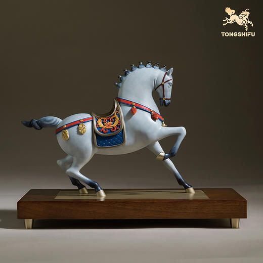 铜师傅《富贵马》客厅桌面铜马摆件 家居装饰工艺品 开业乔迁摆件 商品图2