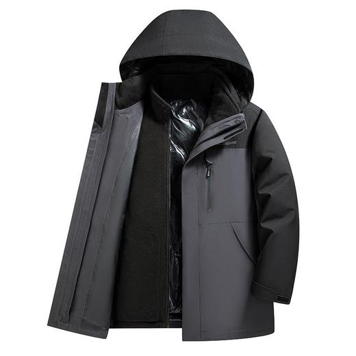 【一衣三穿 内胆可拆卸】罗蒙冬季连帽羽绒服男士休闲百搭户外运动登山防风保暖羽绒外套 商品图12