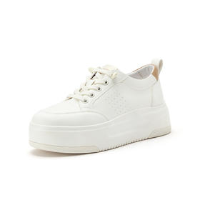 【云粉节】BF楼Bata小白鞋女2026春款时尚百搭厚底增高休闲鞋UEN36AM6    吊牌价1059   活动价739