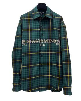 男款印花格纹长袖衬衫lv