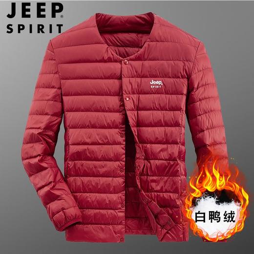 JEEP SPIRIT冬季男士羽绒服青年轻薄保暖防寒白鸭绒羽绒外套8910 商品图2