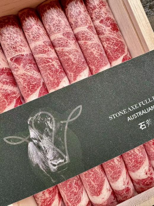 火锅烤肉系列*澳大利亚Stone Axe Full Blood纯血M9+和牛上脑牛肉卷，雪花丰富 肉质细嫩 沸锅10秒即熟 汤汁干净 奶香浓郁 商品图1