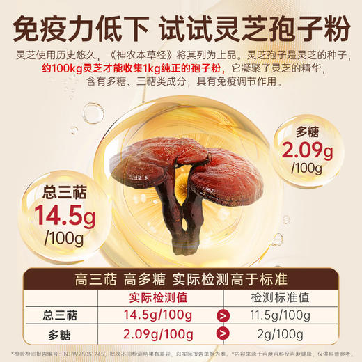 雷允上破壁灵芝孢子粉22g（1.0g*22袋）/盒 商品图2