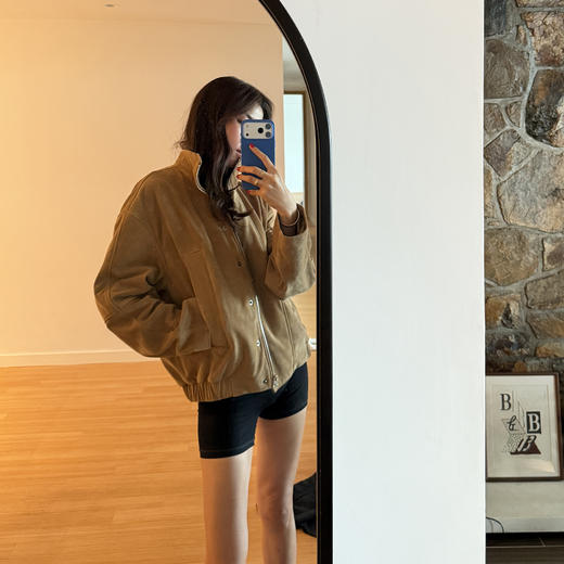 ROMI STUDIO“丝光牛绒”新西兰进口牛绒皮立体裁剪皮衣 RWCWWG6117 商品图0