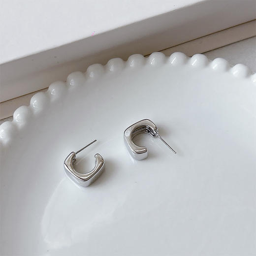 宽面造型简约时尚银针耳圈纪念日百货门店同款-162243275 商品图0