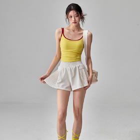 跃牌【海听系列】NULS纯欲辣妹撞色双肩吊带背心女固定杯运动瑜伽服女XC63