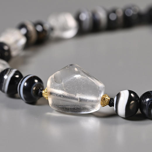 西亚高古白水晶+千年药师珠手串 商品图2