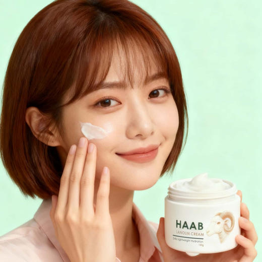 HAAB 哈布 绵羊油面霜 澳洲原装进口 补水滋润 舒缓修护 150g/罐 商品图1