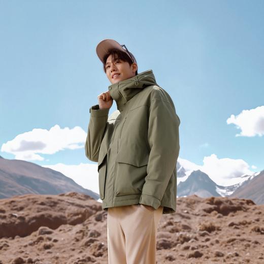 罗蒙冬季短款羽绒服男士极简港风连帽防风保暖羽绒服外套 商品图5