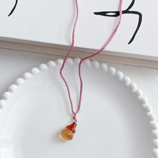 潮流百搭晶莹剔透天然石葫芦挂件长链项链-纪念日百货门店同款168195219 商品图1