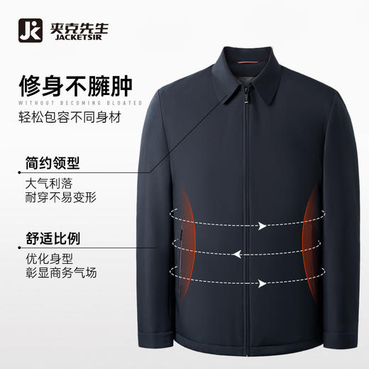 【翻领加绒夹克】石墨烯行政夹克外套仿水貂绒通勤保暖上衣JZ401 商品图3
