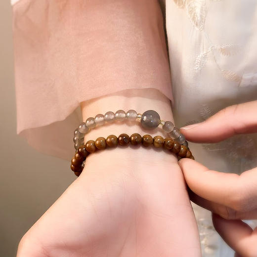 【秋冬上新】BAOFANDI 宝梵迪紫气东来双圈手链文玩盘玩手串【礼袋+礼盒+保养卡+证书】 商品图7