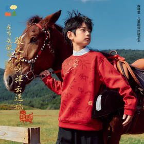 【新年款儿童圆领卫衣】森林棠26新款柔软顺滑儿童加绒圆领卫衣20361074