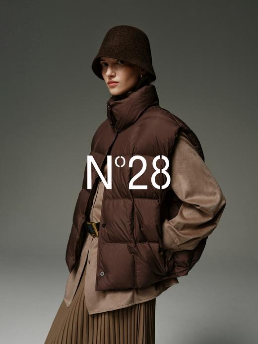 N°28 90白鸭绒立领羽绒马甲女秋冬短款高级感叠穿保暖背心外套 8955A1R906 商品图1