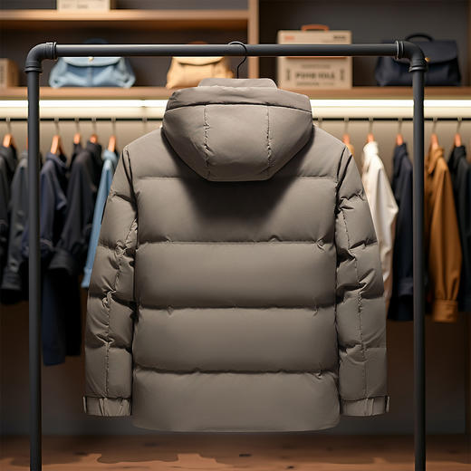 罗蒙男士连帽羽绒服90鸭绒聚热锁温御寒加厚保暖休闲日常羽绒棉服外套 商品图7