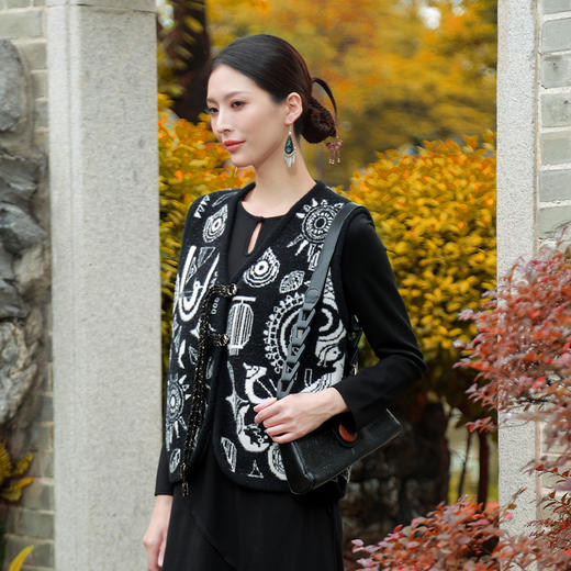 浅梦提花民族风毛织马甲 | 现货加急发 商品图8