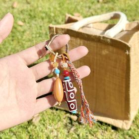 【敦煌九眼天珠编绳挂件】敦煌福泽新中式国风挂件挂饰手工创意钥匙扣