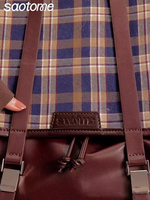 早乙女惠子saotome/STMPSBB14738/格纹皮双肩包 商品图2