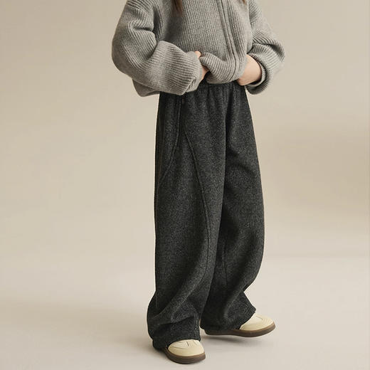 裁缝学苑QZ48毛呢仿羊绒弯刀裤纸样儿童女装亲子装阔腿裤服装打板 商品图4