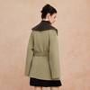 QH955斯尔丽25新款高级感撞色大翻领收腰时尚减龄显瘦双面呢大衣 商品缩略图1