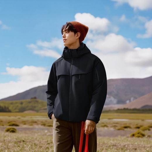 【可拆卸帽子】罗蒙冬季短款羽绒服男士休闲连帽防内保暖羽绒服男女工装风多口袋羽绒服外套 商品图3