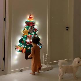 【DIY舞狮摇钱树&圣诞树】 自粘圣诞节派对装饰 毛毡布儿童手工材料包 新年元旦圣诞装饰