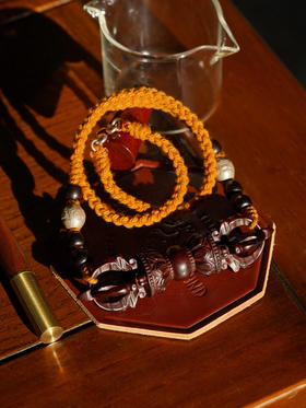 小叶紫檀金刚杵项链