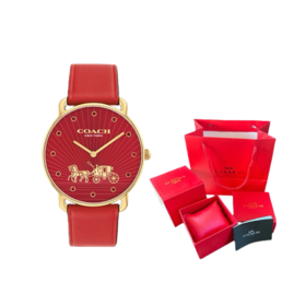 【双十二特惠】【马年限定】COACH/蔻驰ELLIOT系列马年限定生肖石英女表手表套盒