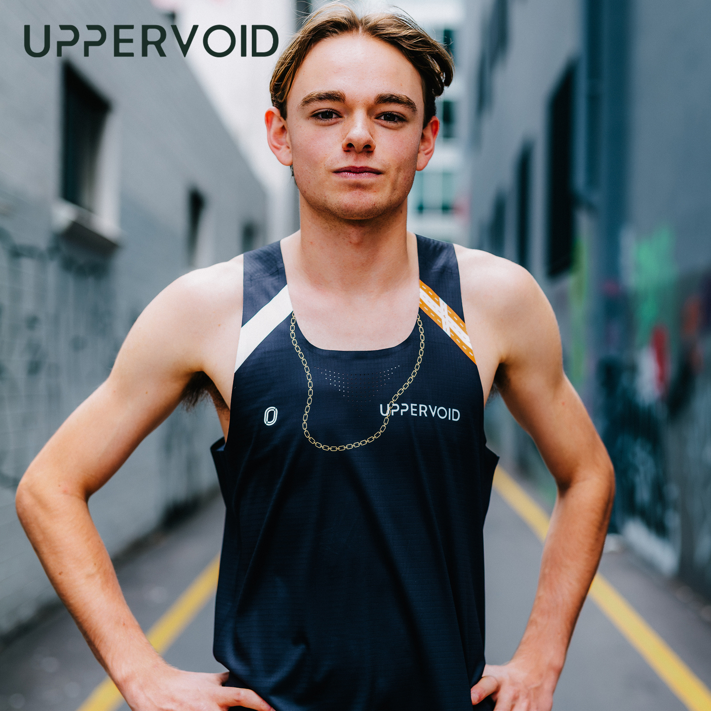 联名背心运动轻量透气吸汗速干跑步短袖男女UPPERVOID二普纬度