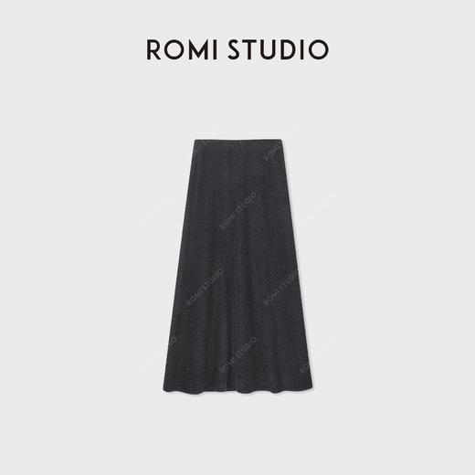 ROMI STUDIO“云感徜徉”绵羊毛混纺优雅软糯微A半身裙 RWCAX86827 商品图1
