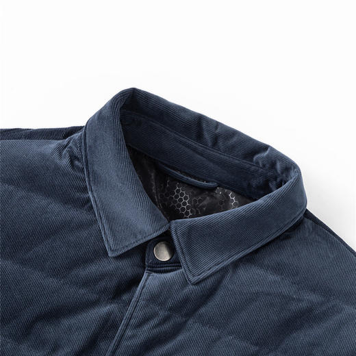 罗蒙白鸭绒羽绒服翻领灯芯绒面料保暖舒适暖和休闲通勤日常棉服外套 商品图9