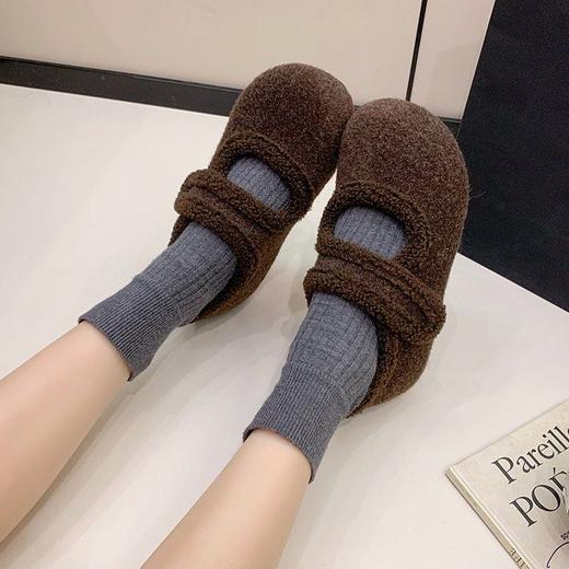 【YW】无忧购加绒玛丽珍鞋女秋冬毛毛鞋呢面勃肯棉鞋F17（截单后3-5天发货） 商品图3