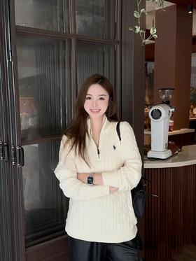 拉夫劳伦 情侣款经典款绞花编结羊绒针织毛衫(EJ)