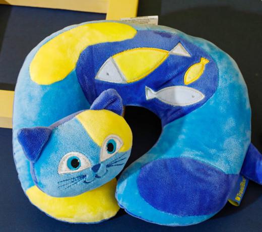 蓝旅（TRAVEL BLUE） 可爱卡通儿童旅行安全座椅枕3-12岁宝宝护颈枕 猫咪凯蒂 商品图2