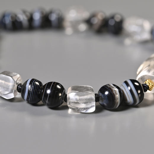 西亚高古白水晶+千年药师珠手串 商品图8